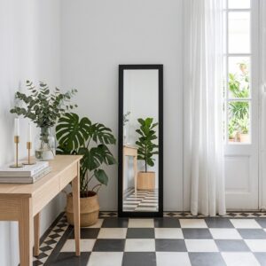 Espejo 40 x 130 cm Madera Negro