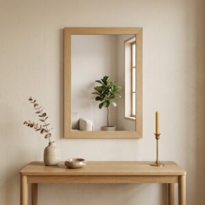 Espejo 48 x 68 cm Madera Natural