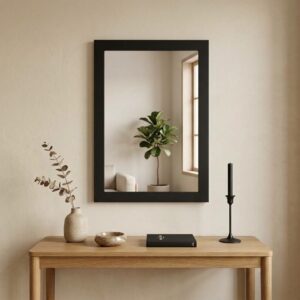 Espejo 48 x 68 cm Madera Negro