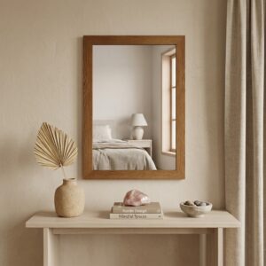 Espejo 48 x 68 cm Madera Roble Claro