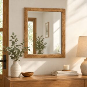 Espejo 50 x 60cm Madera Roble Claro