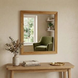 Espejo 58 x 68 cm Madera Roble Claro