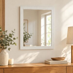 Espejo 50 x 60cm Madera Blanco